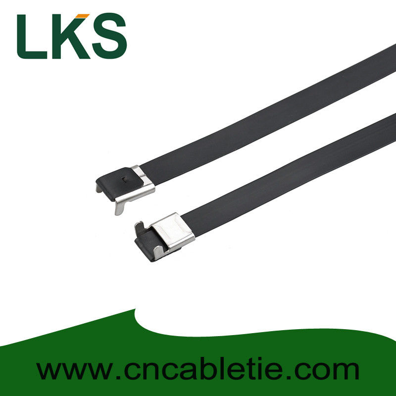 L Type PVC coated stainless steel cable tie-Wing Lock Type